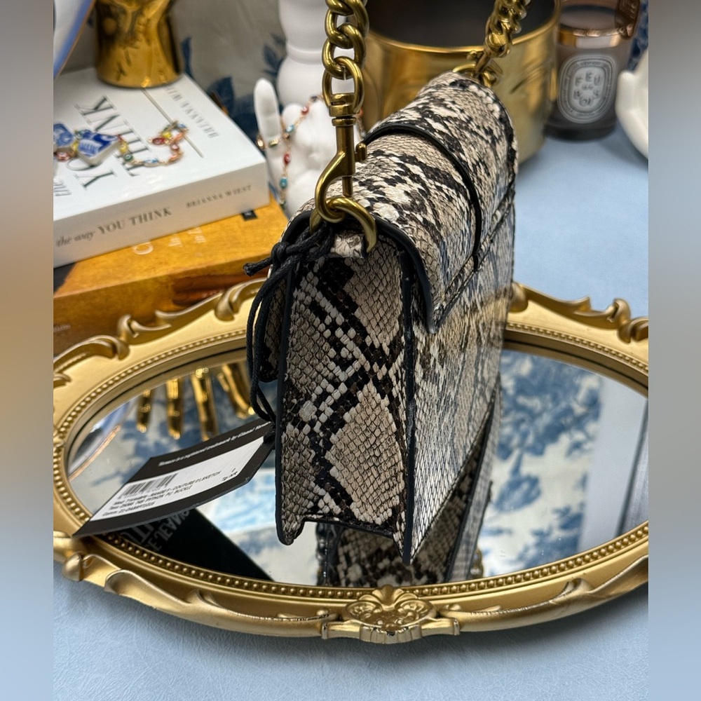 🆕 VERSACE JEANS COUTURE 🧿 NWT Medium Snakeskin-Effect Crossbody Shoulder Bag - Picture 8 of 16